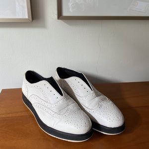 Rag and Bone White Meli Leather Oxfords